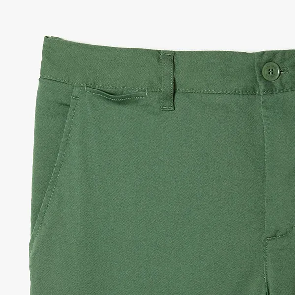 Quần Dài Nam Lacoste Classic Slim Fit Stretch Cotton Trousers HH2661 KX5 Màu Xanh Lá Size 33
