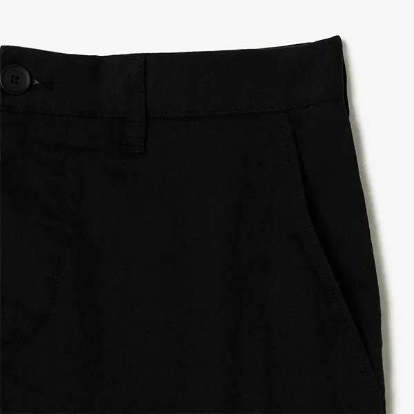 Quần Dài Nam Lacoste Cotton Gabardine HH8946 031 Màu Đen Size 34
