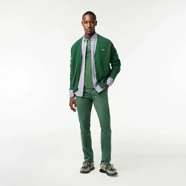 Quần Dài Nam Lacoste Custom Slim Fit HH8946 5HX Màu Xanh Green Size 30