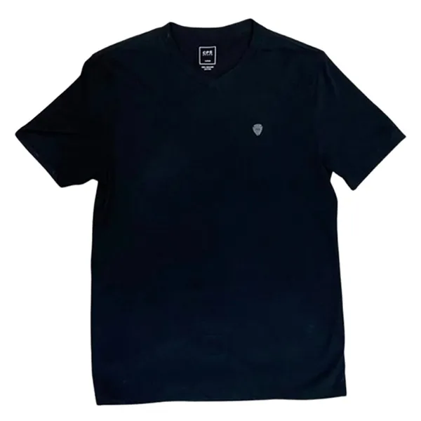 Áo Phông Nam CPS Chaps Cổ Chữ V Tshirt Màu Đen