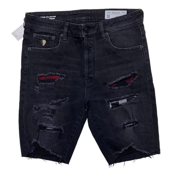 Quần Short Nam CPS Chaps Denim Collection Màu Đen Size 32