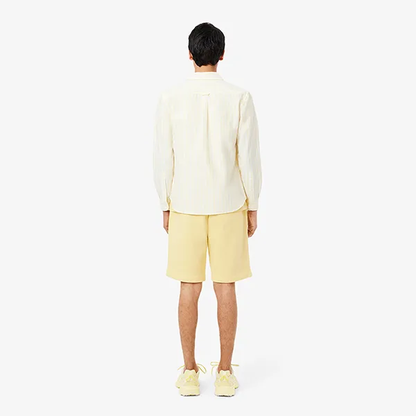 Quần Short Nam Lacoste Regular Fit Molleton GH9627 00 I1C Màu Vàng Size 3