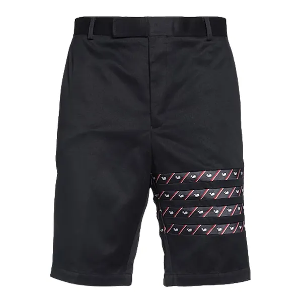 Quần Short Nam Thom Browne Blue Cotton Icon 4-Bar Chino Trouser MTU290A 03788 415 Màu Đen Size 2