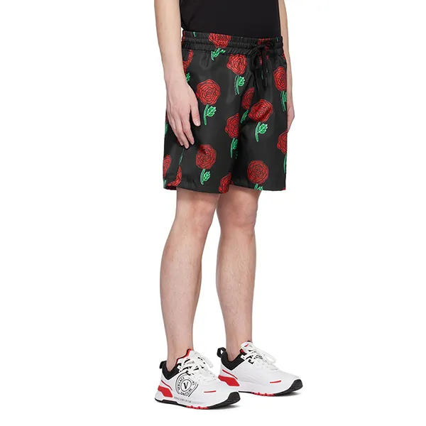 Quần Short Nam Versace Jeans Couture Roses In Black Màu Đen Size 46
