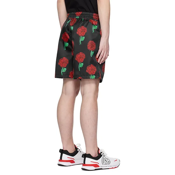 Quần Short Nam Versace Jeans Couture Roses In Black Màu Đen Size 46