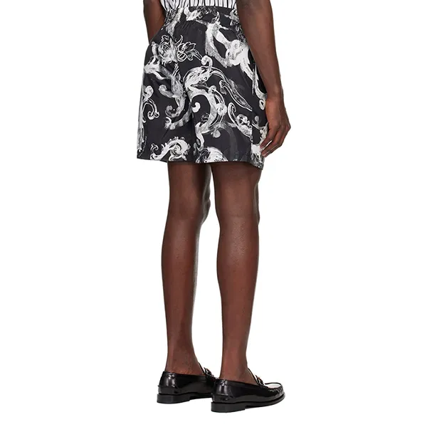 Quần Short Nam Versace Jeans Couture Watercolor Couture Màu Đen Trắng Size 46