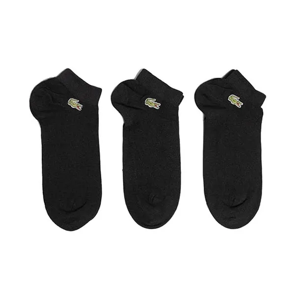 Set 3 Đôi Tất Lacoste 3 Pack Sport Mens Low Cut Socks RA4183-8VM Màu Đen