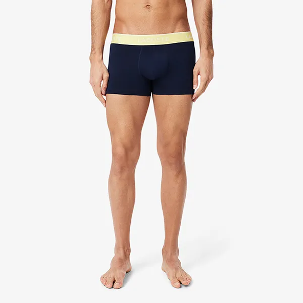 Set 3 Quần Lót Nam Lacoste 3-Pack Stretch Cotton Trunks 5H1297 EI3 Màu Xanh Navy Size S