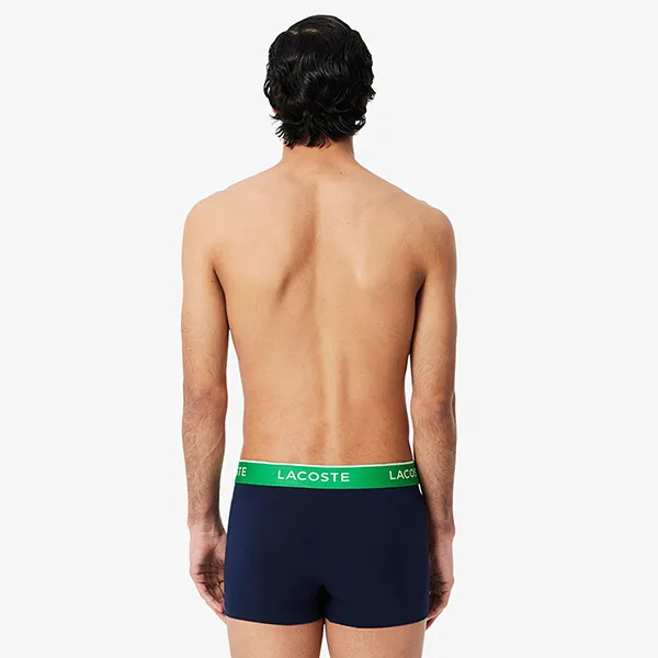 Set 3 Quần Lót Nam Lacoste 3-Pack Stretch Cotton Trunks 5H1297 EI3 Màu Xanh Navy Size S