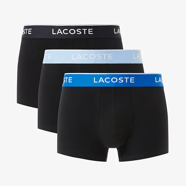 Set 3 Quần Lót Nam Lacoste Trunk 3 Pack 5H1297 B68 Màu Đen Size S