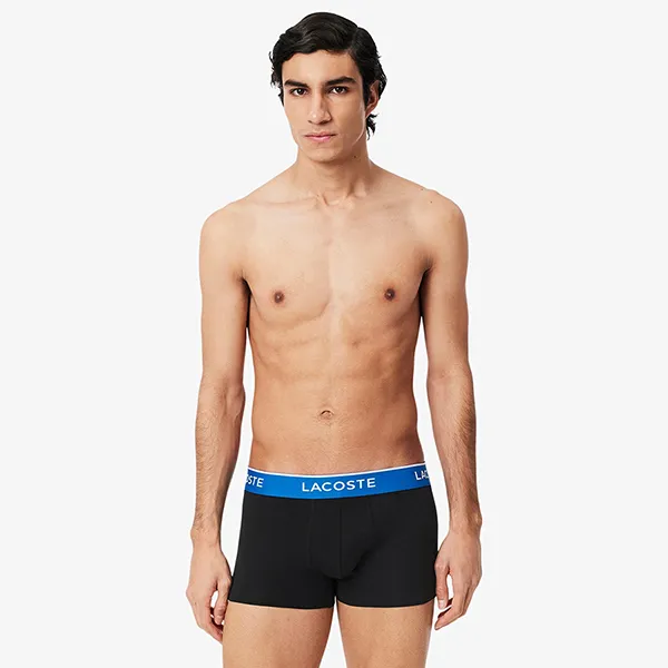 Set 3 Quần Lót Nam Lacoste Trunk 3 Pack 5H1297 B68 Màu Đen Size S