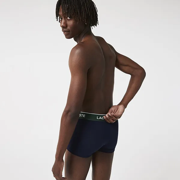 Set 3 Quần Lót Nam Lacoste Trunk 3 Pack 5H3401 HY0 Màu Xanh Navy Size S