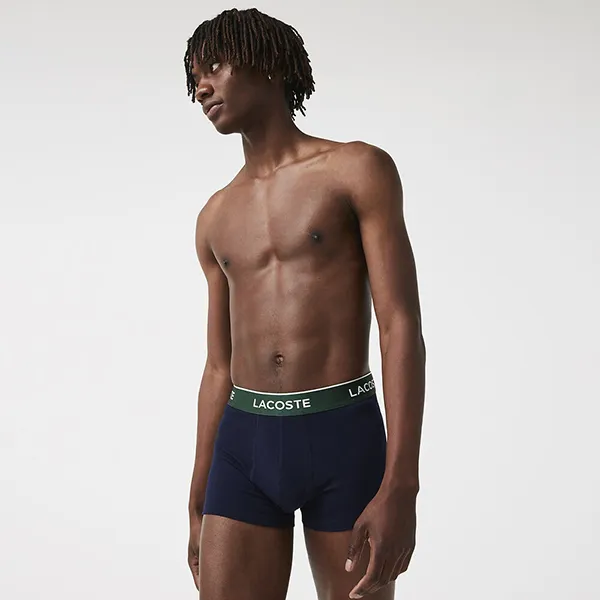 Set 3 Quần Lót Nam Lacoste Trunk 3 Pack 5H3401 HY0 Màu Xanh Navy Size S
