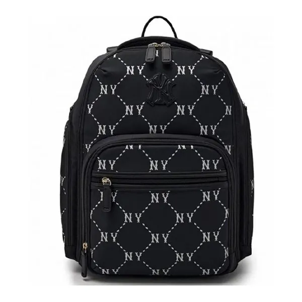 Set Balo Và Túi Tote MLB Jacquard Monogram 7ABKMD35N Màu Đen