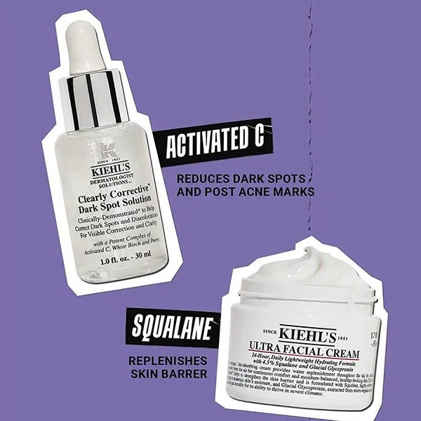 Set Dưỡng Da Kiehl's Brighten Up Babes Skincare Set 2 Món (Serum 30ml + Kem Dưỡng 50ml)