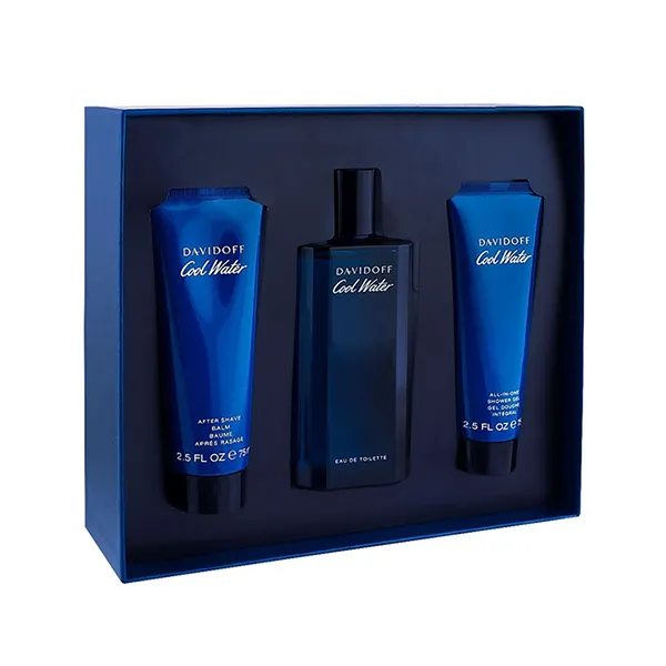 Set Nước Hoa Nam Cool Water Gift By Davidoff (EDT 100ml + Shower Gel 75ml + Aftershave Balm 75ml)