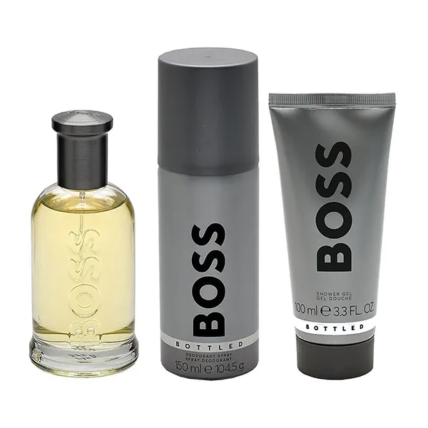 Set Nước Hoa Nam Hugo Boss Boss Bottled (EDT 100ml + Shower Gel 100ml + Deodorant 150ml)