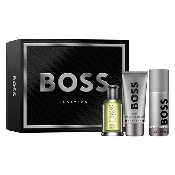 Set Nước Hoa Nam Hugo Boss Boss Bottled (EDT 100ml + Shower Gel 100ml + Deodorant 150ml)