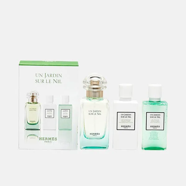 Set Nước Hoa Unisex Hermès Un Jardin Sur Le Nil (EDT 50ml + Body Lotion 40ml + Body Shower Gel 40ml)