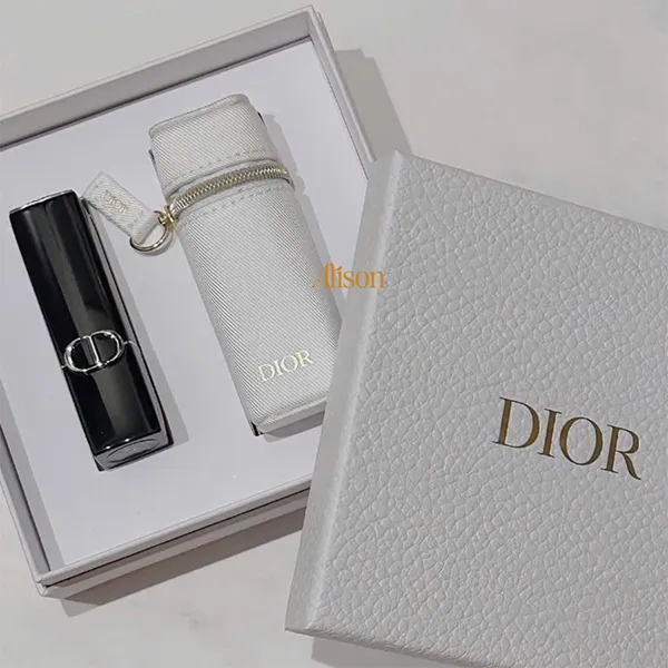 Set Son Dior Rouge Satin 720 Icone Màu Hồng Đất + Box Son Trắng