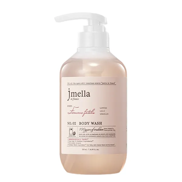 Sữa Tắm Cấp Ẩm Mịn Da Jmella In France No.02 Femme Fatale Body Wash 500ml