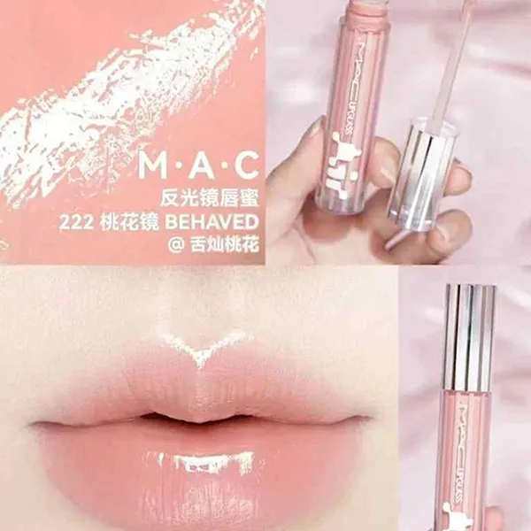 Son Bóng MAC Lipglass Air Non-Sticky Gloss 222 Behaved Màu Hồng Nude 5ml