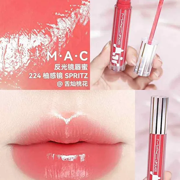 Son Bóng MAC Lipglass Air Non-Sticky Gloss 224 Spritz Màu Hồng San Hô 5ml
