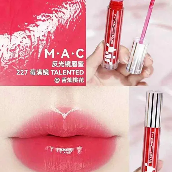 Son Bóng MAC Lipglass Air Non-Sticky Gloss 227 Talented Màu Đỏ