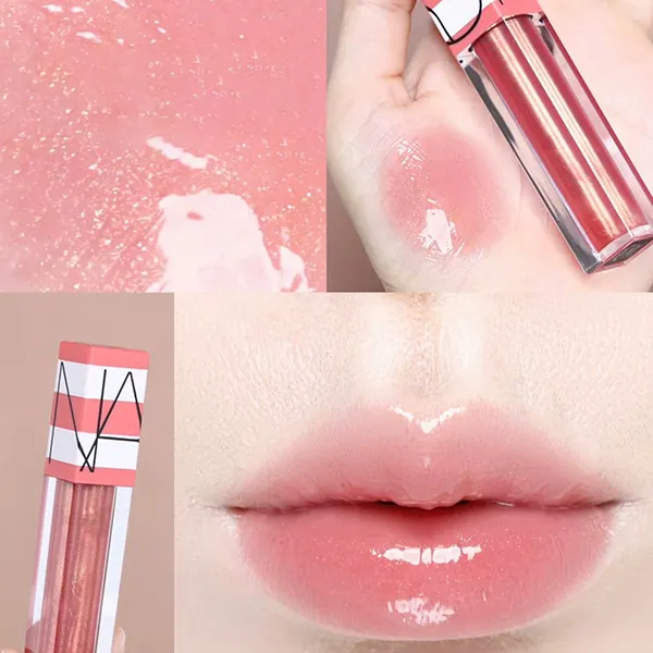 Son Bóng Nars Afterglow Lip Oil Limited Editions 777 Orgasmac Màu Hồng Đào Ánh Nhũ