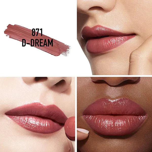 Son Dior Addict Hydrating Shine Lipstick 871 D-Dream Màu Đỏ Nâu Đất