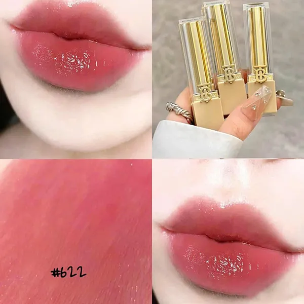 Son Dưỡng Burberry Brit Shine Lipstick 622 Strawberry Cream Màu Hồng Dâu