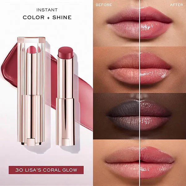 Son Dưỡng Lancôme Idôle Lip Squalane Butterglow 30 Lisa's Coral Glow Màu Hồng San Hô