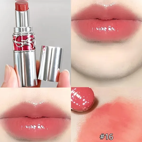 Son Dưỡng YSL Loveshine Candy Glaze Lipstick 16 Watermelon High Màu Hồng Nâu