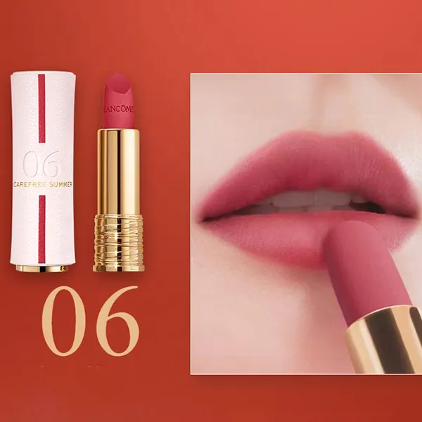 Son Lancôme Absolute Perfect Lipstick Velvet Matte Lucky Limited Edition 06 Carefree Summer Màu Hồng Sen