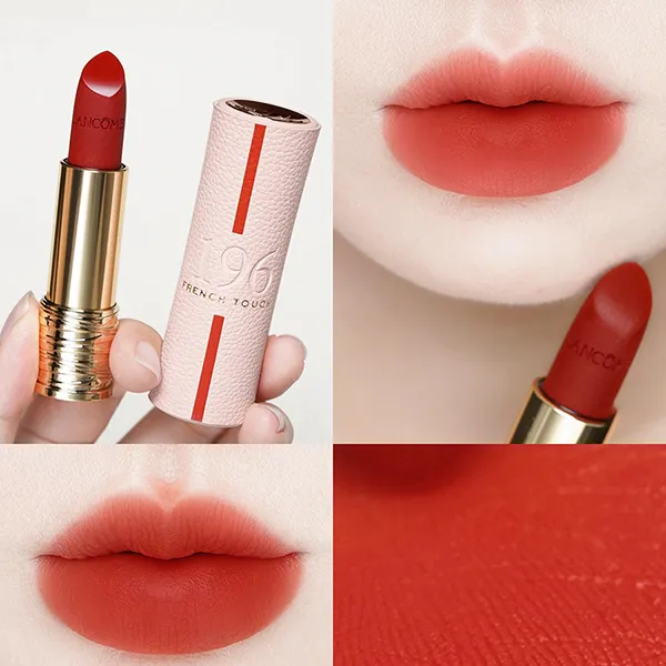 Son Lancôme Absolute Perfect Lipstick Velvet Matte Lucky Limited Edition 196 French Touch Màu Đỏ Cam