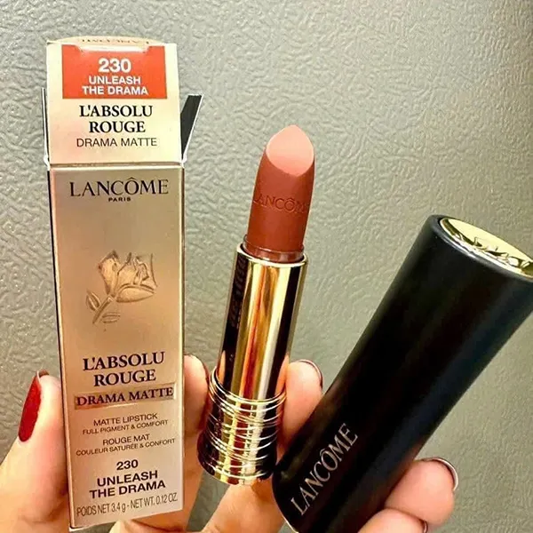 Son Lancôme L'Absolu Rouge Drama Matte Lipstick 230 Unleash The Drama Màu Cam Cháy