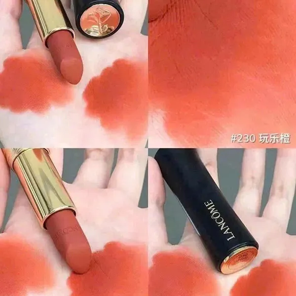 Son Lancôme L'Absolu Rouge Drama Matte Lipstick 230 Unleash The Drama Màu Cam Cháy
