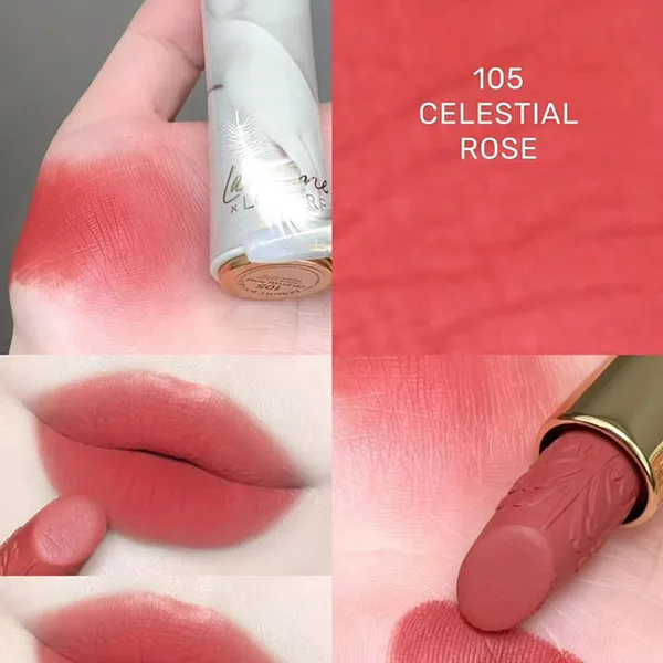 Son Lancôme L'Absolu Rouge Matte Lipstick 105 Celestial Rose Màu Hồng Đỏ