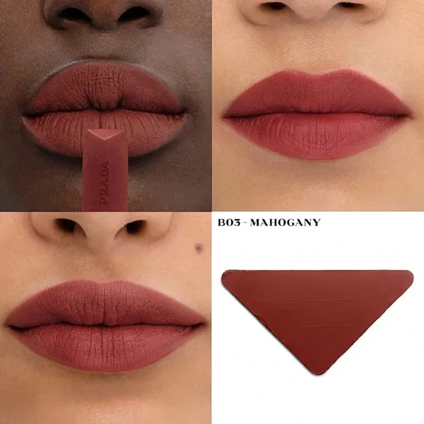 Son Prada Mini Monochrome Hyper Matte B03 Mahogany Màu Đỏ Nâu Đất 1.3g
