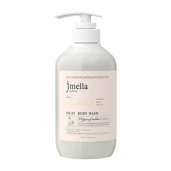 Sữa Tắm Hương Nước Hoa Jmella In France No.03 Lime & Basil Body Wash 500ml