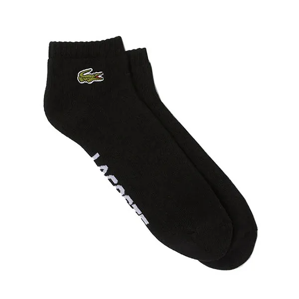 Tất Unisex Lacoste Sport Branded Stretch Cotton Low Cut Socks RA4184-51 Màu Đen