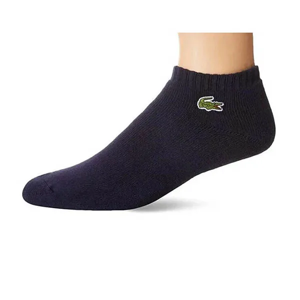 Tất Unisex Lacoste Sport Branded Stretch Cotton Low Cut Socks RA4184-525 Blue Màu Xanh Navy