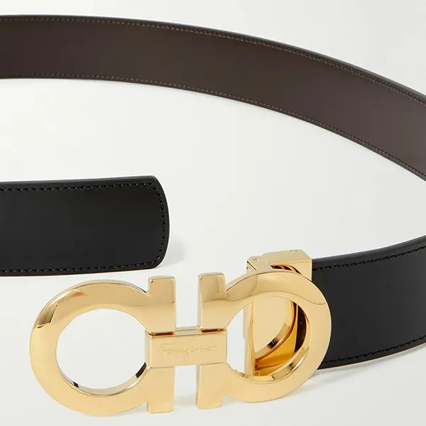 Thắt Lưng Nam Salvatore Ferragamo Leather Belt Màu Đen Size 110 (Bản 3.5cm)