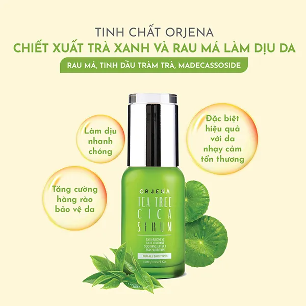 Tinh Chất Orjena Chiết Xuất Trà Xanh Và Rau Má Hỗ Trợ Làm Dịu Da 45ml