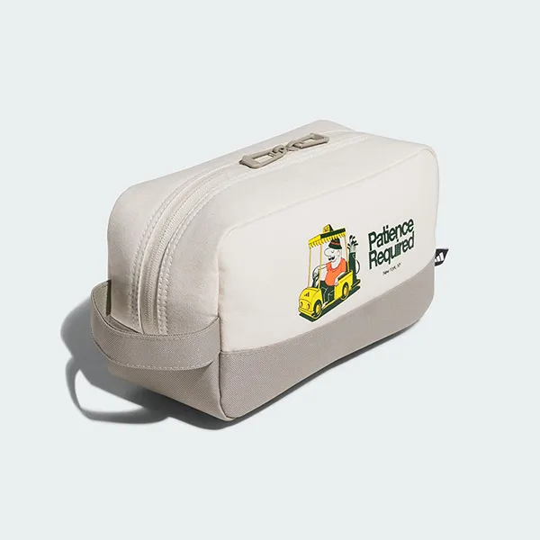 Túi Cầm Tay Adidas Golf Chip Pouch KD9380 Màu Be Xám