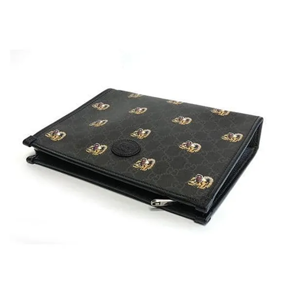 Túi Cầm Tay Nam Gucci GG Tiger Clutch Bag 672956 U3IAF 1058 Màu Đen