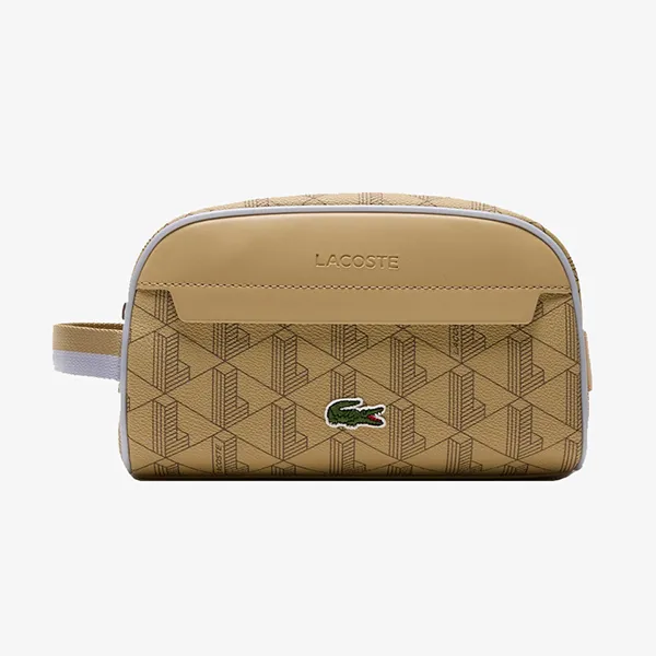 Túi Cầm Tay Nam Lacoste The Blend Toiletry Clutch Bag NH4559BG N18 Màu Be