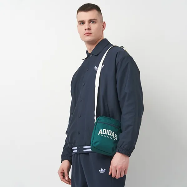 Túi Đeo Chéo Adidas Classic Print Crossbody Bag JD1901 Màu Xanh Lá