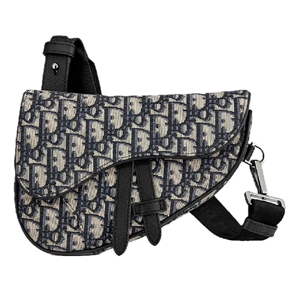 Túi Đeo Chéo Dior Mini Saddle Bag Màu Đen Be