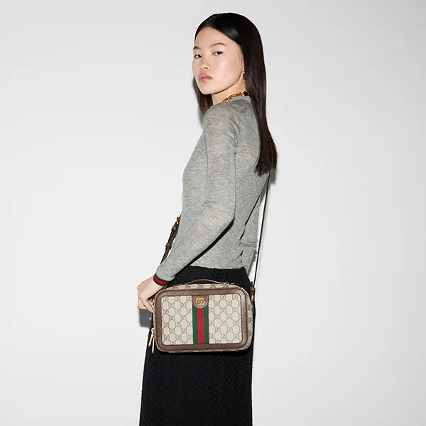 Túi Đeo Chéo Gucci Ophidia Small Crossbody Bag 739392 96IWT 8745 Màu Be Nâu